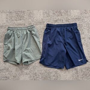 Men's Athletic Shorts - Navy & Olive